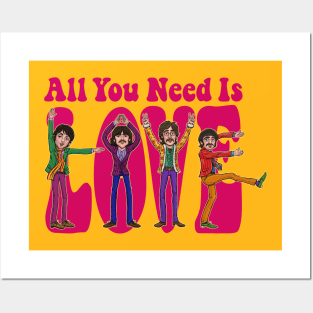 All You Need Is Love - Fuchsia Posters and Art